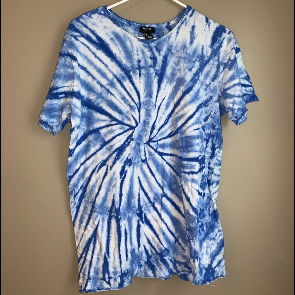 Forever 21 Men’s Blue Tye-Dye T-shirt